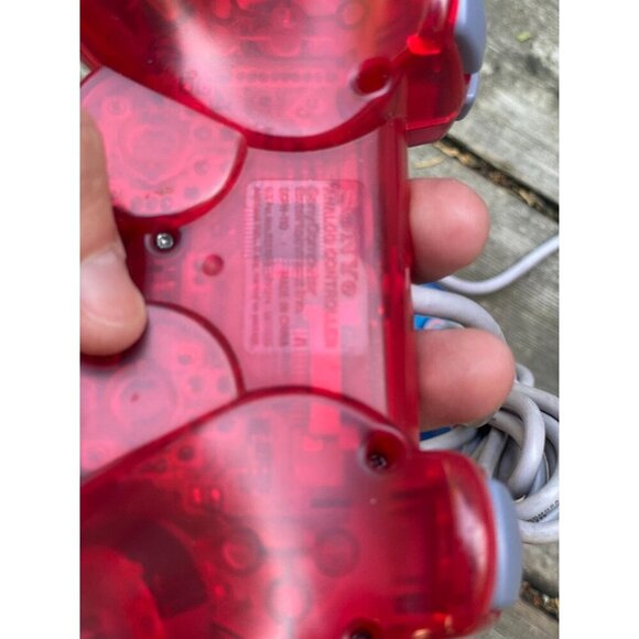 Sony PlayStation SCPH-110 PS1 PS One PS2 Controller Clear Red & Blue Translucent - Picture 7 of 9